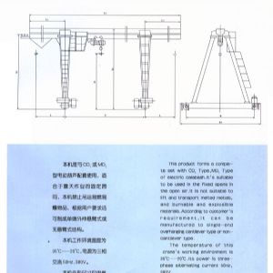 MH型3-16噸電動葫蘆單梁門式起重機（箱體形狀）